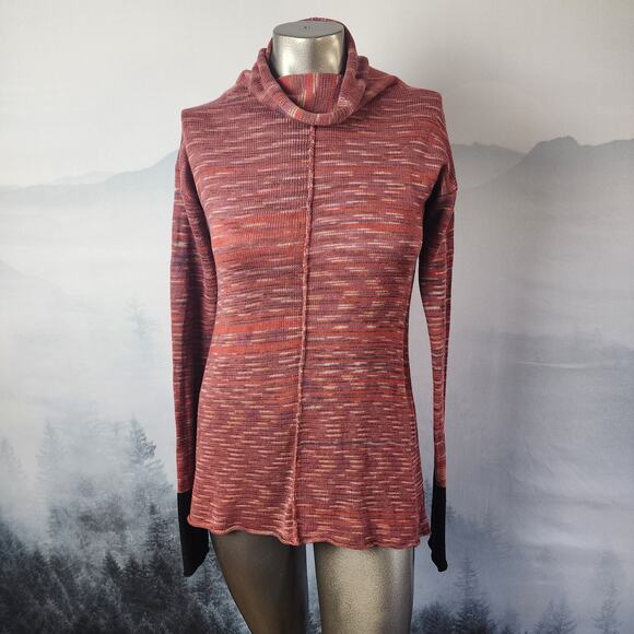 Pico Vela Sustainable Raw Hem Knit Cowl Neck Sweater | Women's Small - Picture 1 of 12